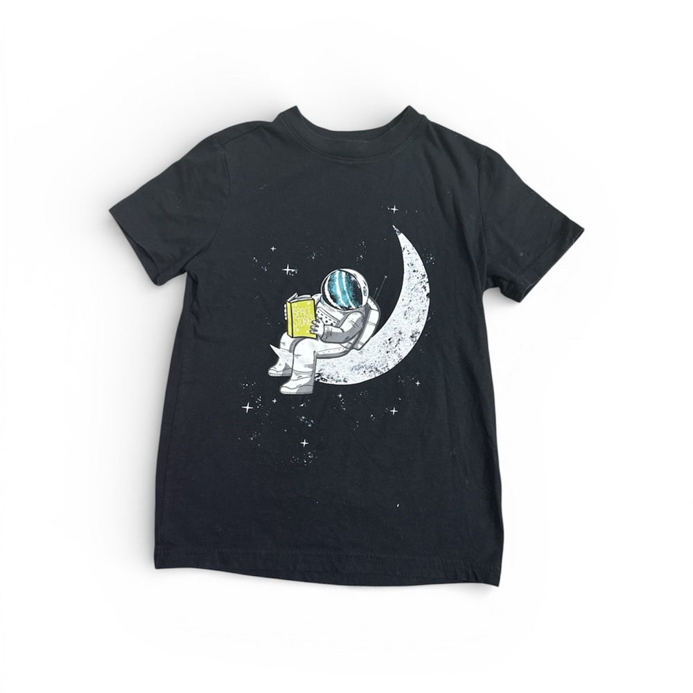 Cat & Jack Black Astronaut Moon T-Shirt